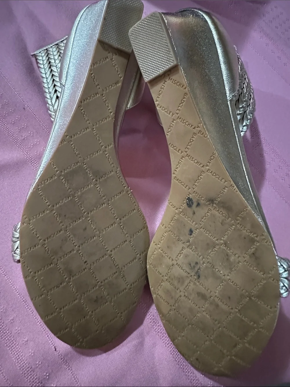 Gold Braided Ankle-Strap Heel